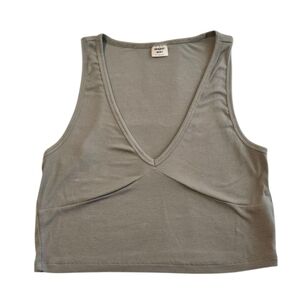 2 for $10 Aritzia Sunday Best V-Neck Ribbed Crop Top Small